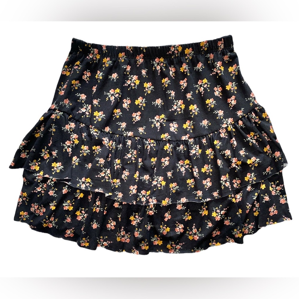 Cheryl Creations Kids girls floral ruffle skirt large